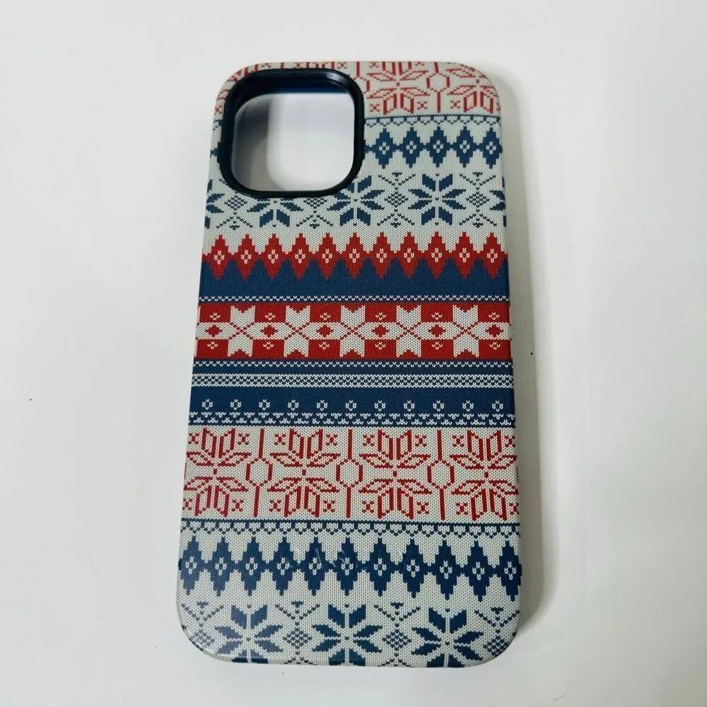 iPhone 12 Pro Max Casely Snowflake Winter Sweater Cell Phone Case